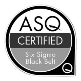 ASQ Certified Six Sigma Black Belt badge