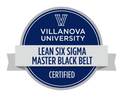 Villanova University Lean Six Sigma Master Black Belt badge